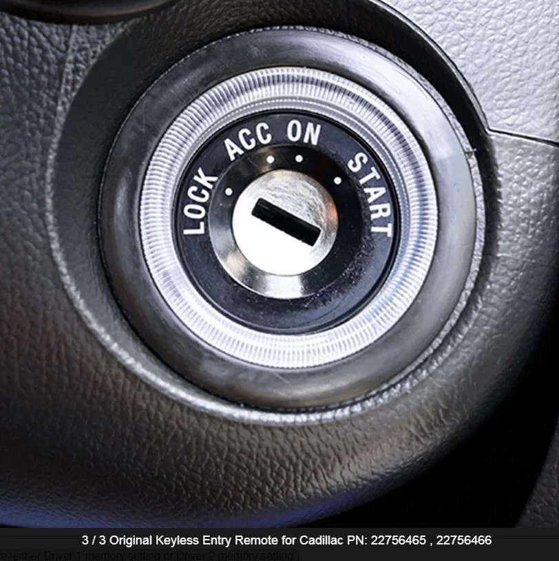 Keyless Remote Key Fob 2007-2014 Cadillac Escalade OUC6000066 22756465 FOB # 1 Foto 2 de 3