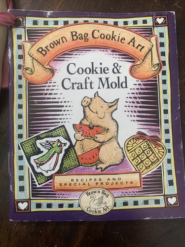 Vintage BROWN BAG Cookie Art Cookie Mold Hearts and Flowers, Doves lot of 3 - Picture 10 of 11