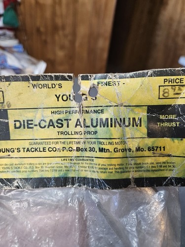 NOS Young's T3 High Preformance Trolling Motor Prop Aluminum Motor Guide Older - Picture 4 of 7