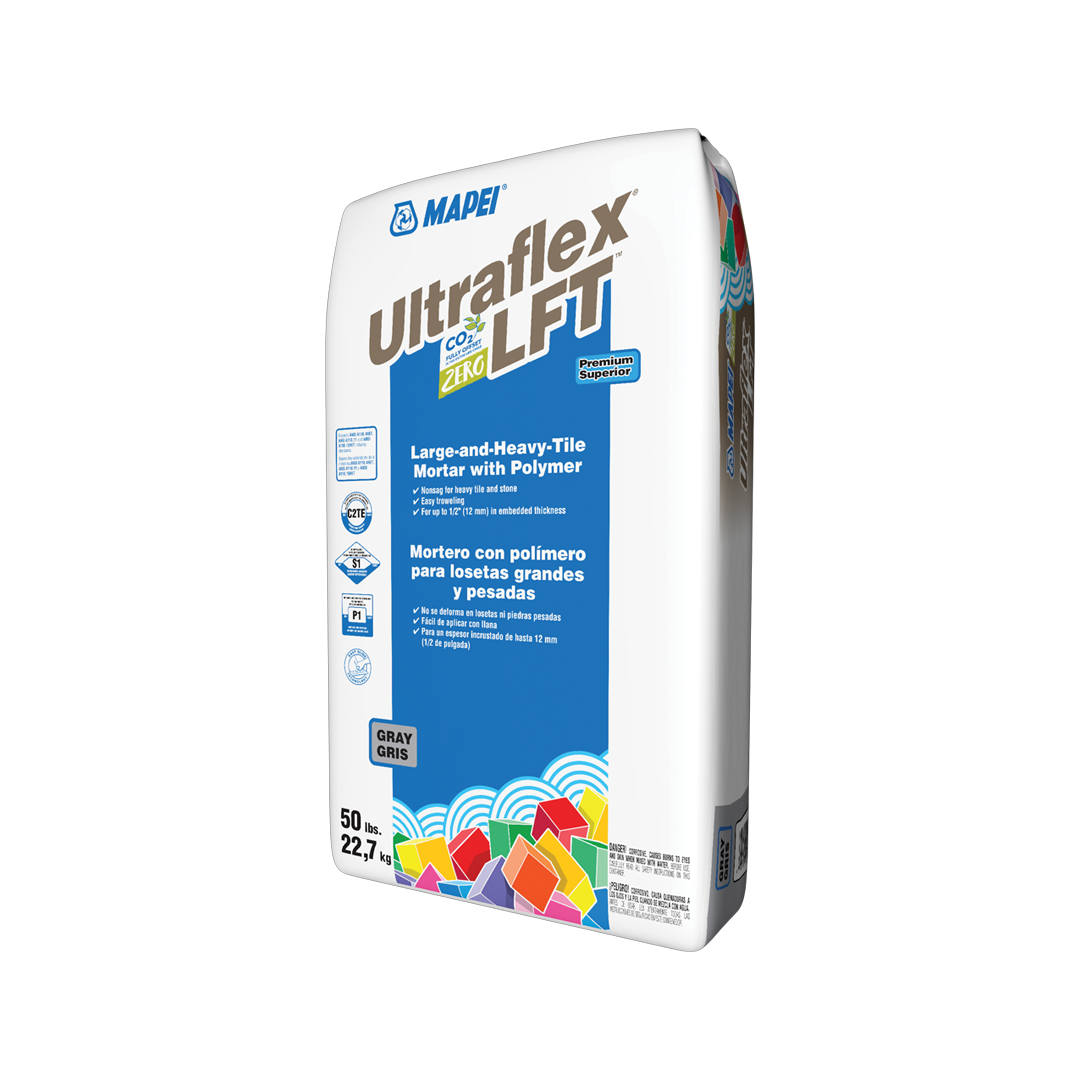 Mapei Ultraflex LFT NonSag Thinset Mortar, Gray, 50lbs Bag, Indoor