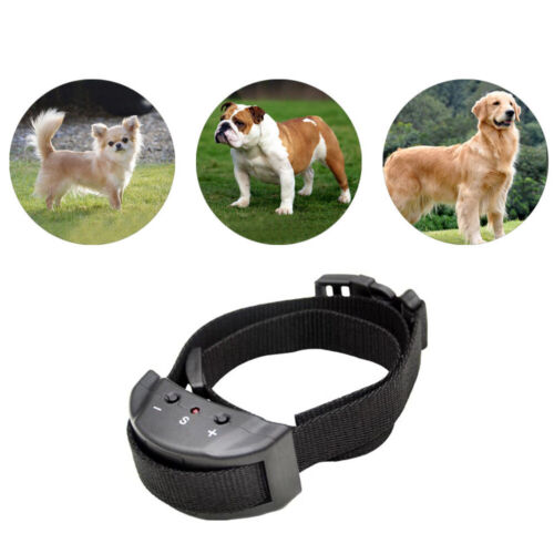 New Anti No Bark Shock Dogs Trainer Stop Barking Pet Training Control Collar - Picture 1 of 12