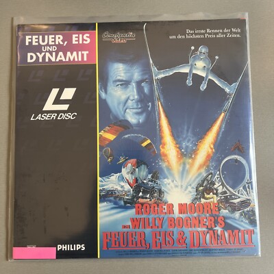 Rarität Laserdisc Feuer, Eis und Dynamit von Willi Bogner mit Roger Moore NEU