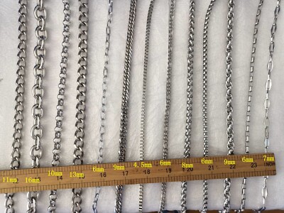 3.3FT (1meter) Bulk optional Jewelry Findings  Making Stainless steel Chains