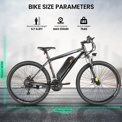 Ebike 500W Electric Bike Mountain Bicycle 48V/10Ah Battery