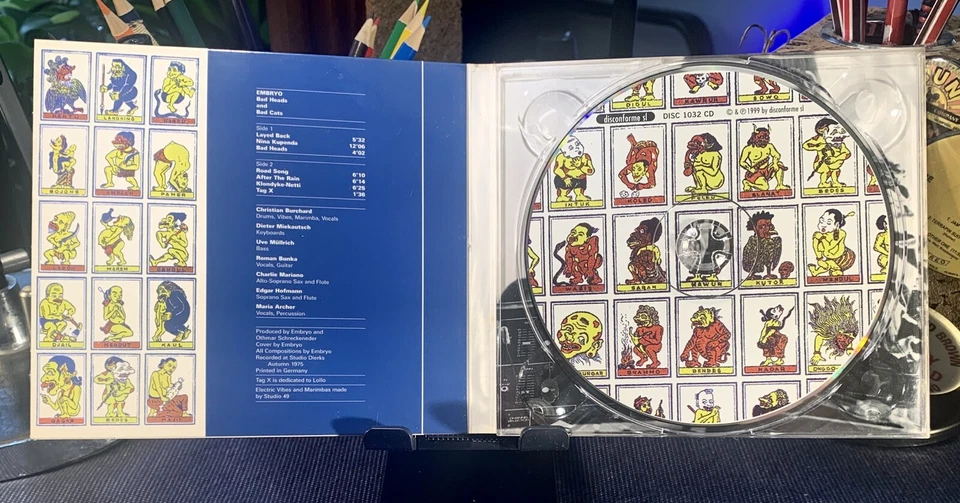 Bad Heads and Bad Cats by Embryo (CD,1999) Disconforme SL – DISC 1032 CD Foto 2 de 4