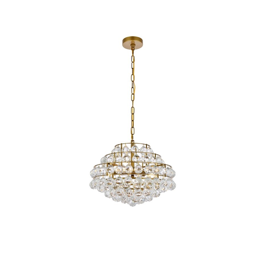 Elegant Savannah 5-Light 18 Inch Brass Pendant 1106D18BR