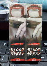 2X 30ml Halloween Fake Blood Spray Vampire Zombie Makeup Face Paint NIB EXP 2026