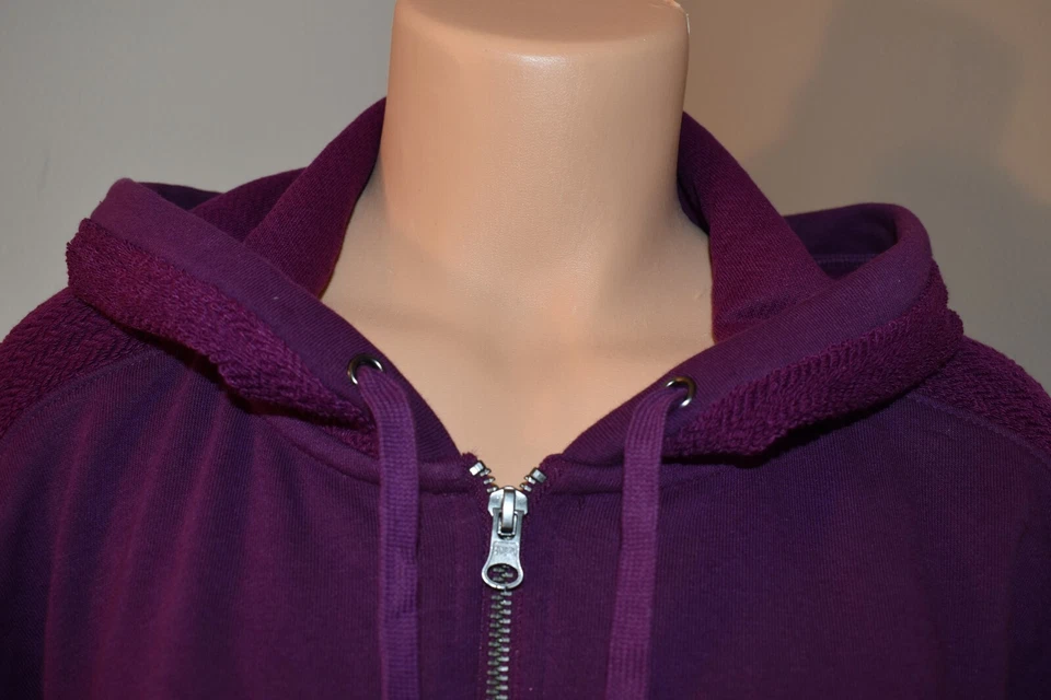 Champion Mujeres Heritage Espiga Cremallera Sudadera con Capucha Veneciana Púrpura QJ5361 Talla Plus 1X Foto 3 de 4