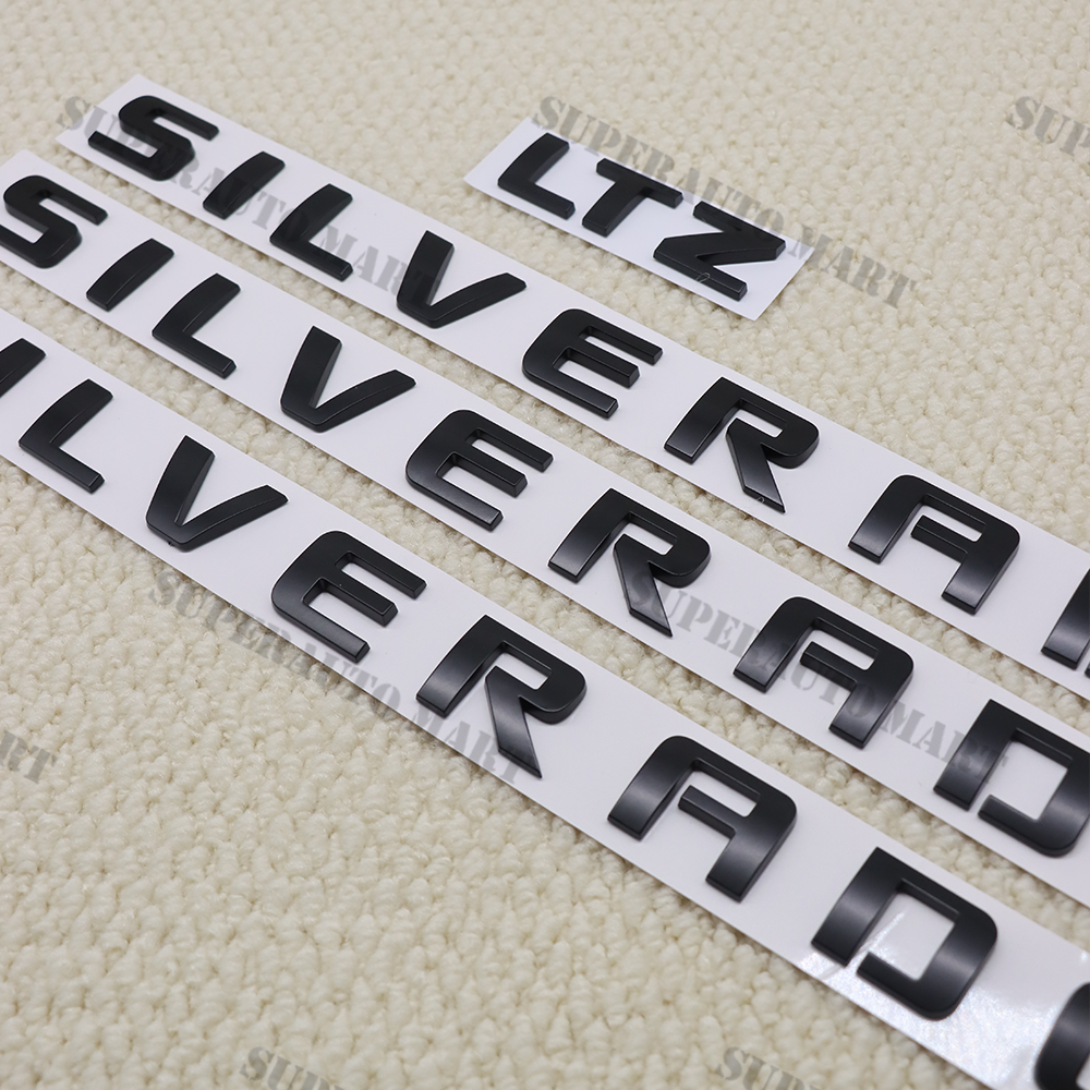 2007-2018 For Silverado LTZ Letters Black Matte Sticker Decal Nameplate Emblem