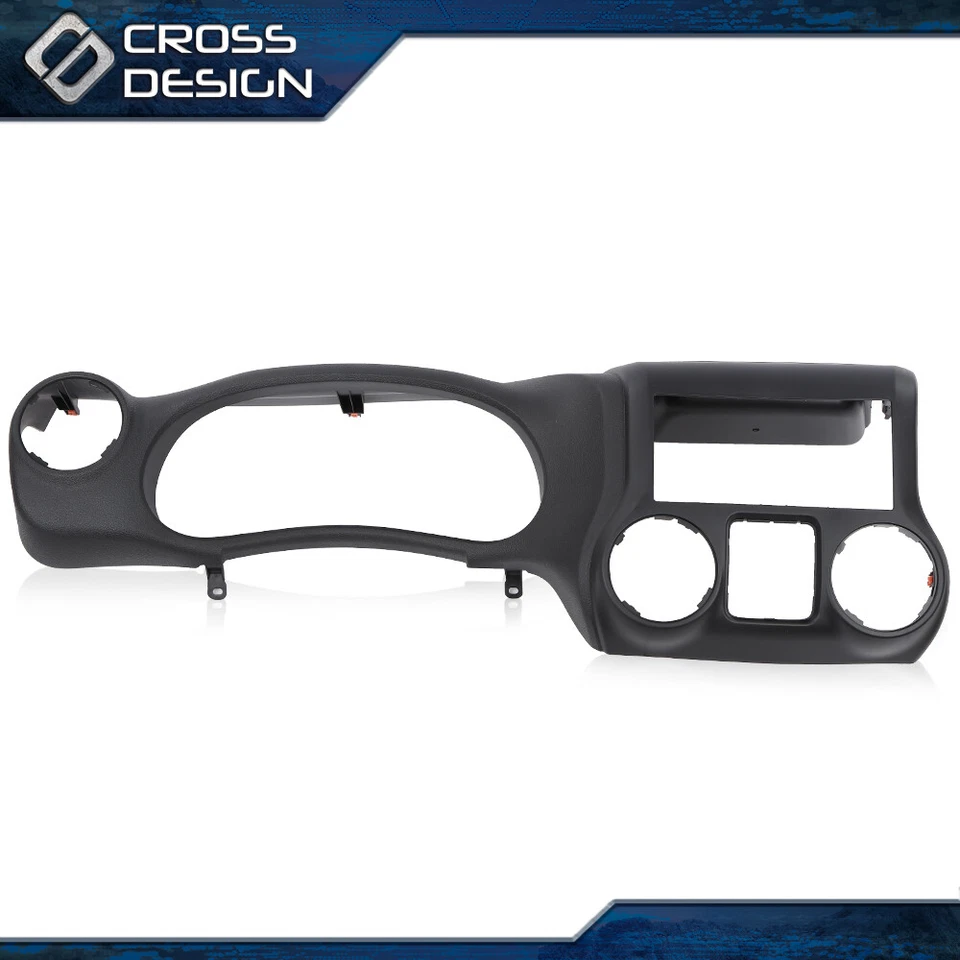 APTO PARA JEEP WRANGLER 2011-2014 TABLERO CUADRO DE INSTRUMENTOS PANEL DE AJUSTE BISEL NEGRO Foto 2 de 4