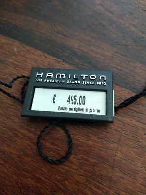 Hangtag HAMILTON Watch Sceau PORTA PREZZO JAZZMASTER Thinline Chrono H38612553