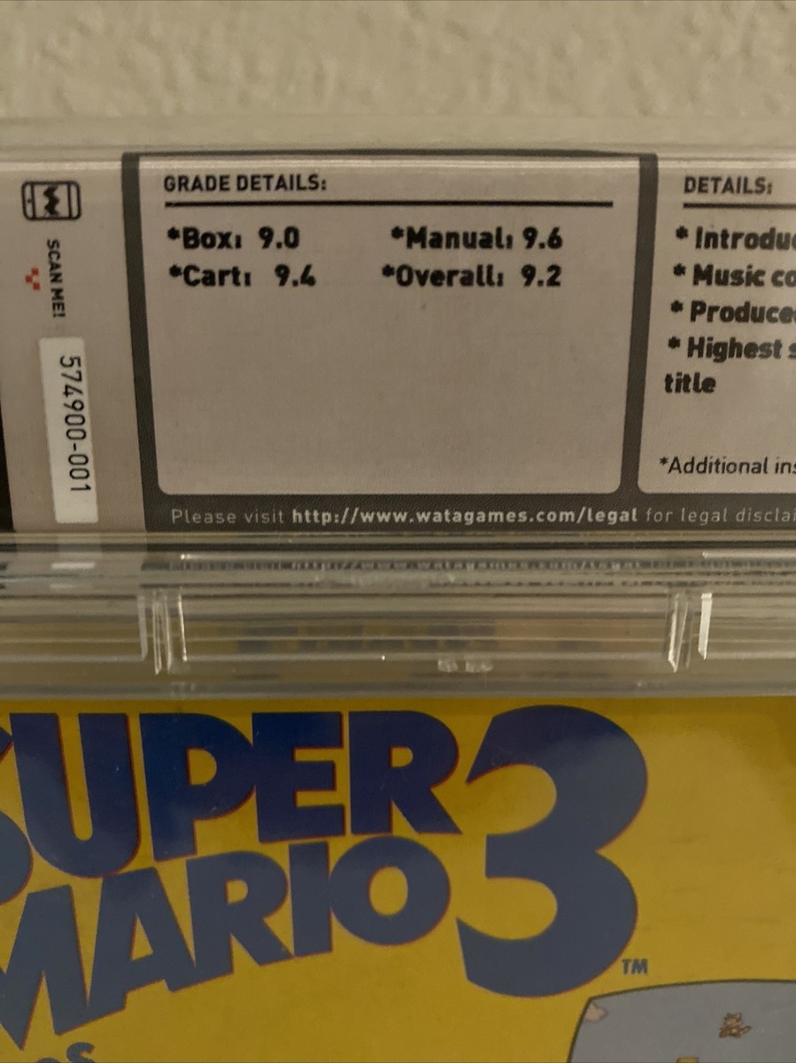 SUPER MARIO BROS. 3 (NINTENDO NES) WATA 9.2 A SEALED