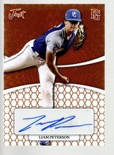 2022 Leaf Perfect Game A-A Just Minors Auto Orange #GA-LP1 Liam Peterson 4/5