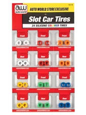 Auto World Colored Silicone Replacement Tires Super III (24 Tires) HO Scale