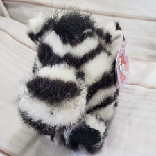 Puffkins Zebra Plush Beanbag Stuffed Animal Zack With Tag Swibco 4.5 Inch 1997