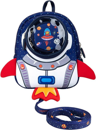 JIEPAI Kids Rocket Toddler Backpack with Safety Harness Leash Kindergarten for - Afbeelding 1 van 7