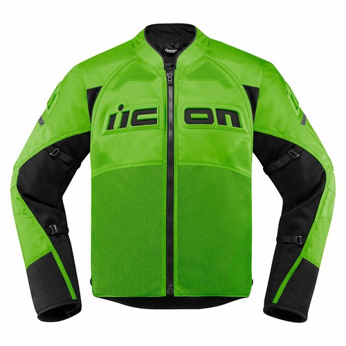 GIACCA MOTO ICON CONTRA 2 TRASPIRANTE PROTEZIONI D30 VERDE | eBay