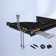 1U Horizontal Rack Mount Cable Management Unit with Panel Plastic 600m 800mm