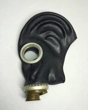 Soviet union rubber gas mask. Rubber hood. Black latex mask. Breathe play mask