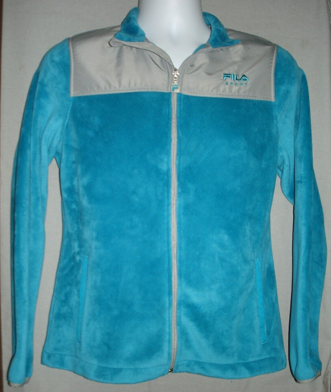 Giacca in pile Fila Sport con cerniera intera Donna Taglia XL (16) Blu Verde Verde Verde