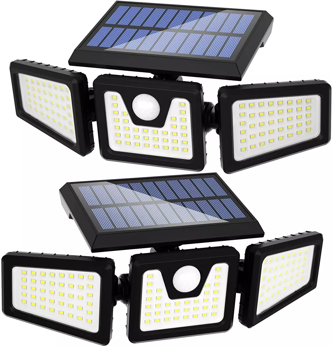Otdair Solar Security Lights 3 Head Motion Sensor Lights Adjustable 118LED Floo