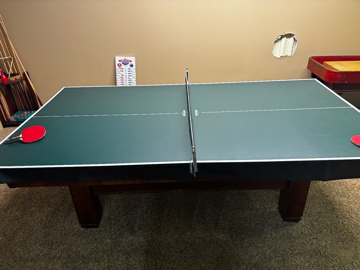 brunswick 8x1 slate pool table with ping pong top | eBay
