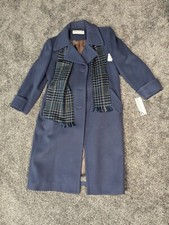 Mackintosh New England Women Coat Size Unknown Gray Button Up Wool ScarfCollared