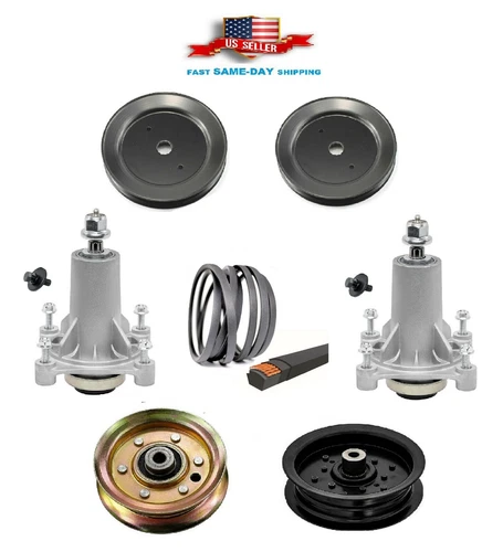 Complete 46" Spindle Pulley Belt Kit For Snapper ST2046 ST2446 ST1946 / 46" Deck