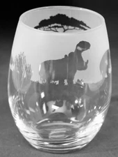HIPPO Frieze Boxed 36cl Crystal Stemless Wine / Water Glass