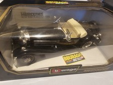 Burago Black Mercedes Benz 500k Roadster 1936 Boxed 1:18 3020