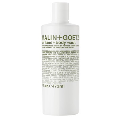 Malin + Goetz Rum Hand & Body Wash, 16 Fl. Oz.   Men & Women Natural Body Was...