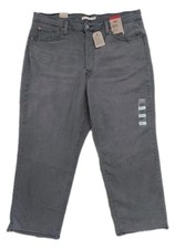 Levi's Womens Bottoms Ribcage Straight Ankle Super High Rise Gray Jeans Sz 18W M