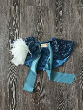 Girls JOYFOLIE Mia Joy Gia Blue Sequin Fur Capelet One Size 2T-10T