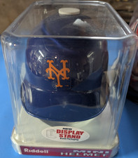 Riddell New York Mets MLB Mini Helmet Blue Display Stand Baseball
