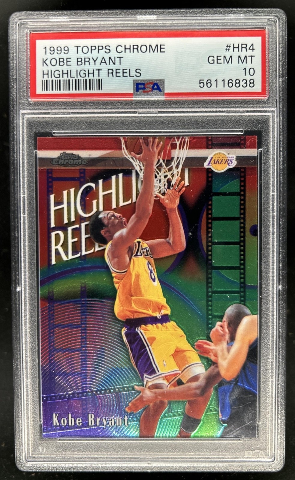 1999-00 Topps Chrome Kobe Bryant Highlight Reels #HR4 Lakers PSA 10 GEM MINT