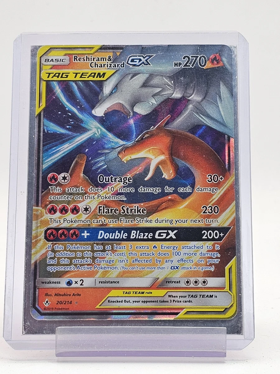 フルアート Reshiram & Charizard GX PSA 6 NM] Charizard & Reshiram GX Pokemon Card Japanese 096/095 SR SM10