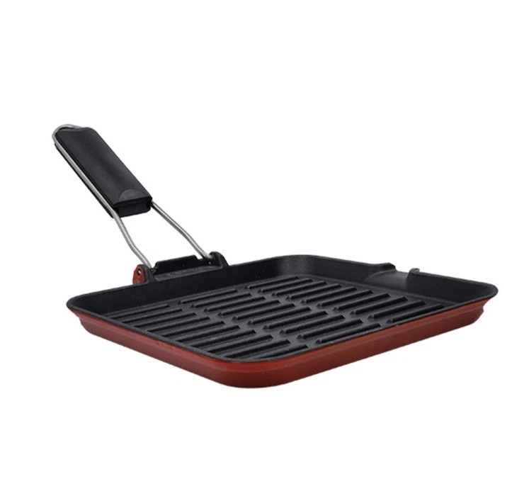 Bistecchiera in Ghisa Antiaderente per INDUZIONE BRANDANI Quadrata 24 cm Manico