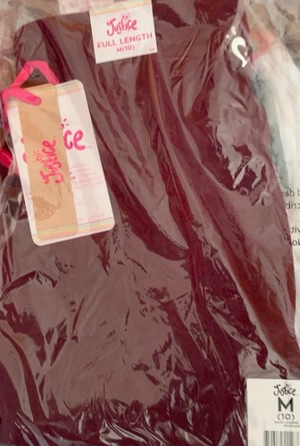 Justice Girls Leggings Maroon Size 10 Full Length Elastic Waistband Cotton Logo - Picture 2 of 12