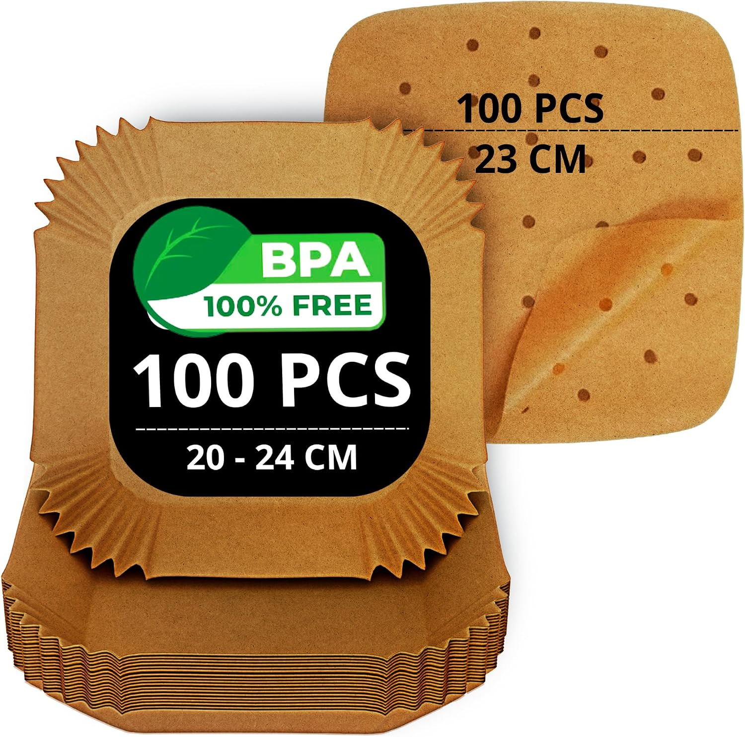 200/220 Pezzi Carta Forno per Friggitrice Ad Aria BPA Free 20-24Cm | Carta Quadr