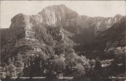 Oak Creek Canyon Arizona Landscape Phoenix 1944 RPPC Photo Postcard - 第 1/2 張圖片