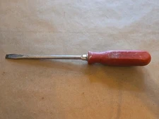 Mac Tools 8" Blade 3/8" Flat Tip Screw Driver Red Comfort Grip Handle PKRB8AR