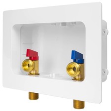 Washing Machine Outlet Box Center Drain 1/2 Sweat MIP x 3/4 MHT White WM029
