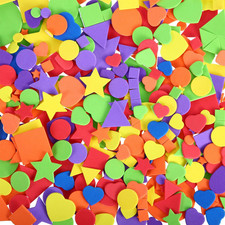 1500 Pieces Self Adhesive Foam Stickers Mini Geometry Shapes EVA Foam Stickers f