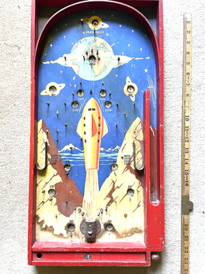 Sehr seltenes Vintage Chad Valley Space Bagatelle Spiel