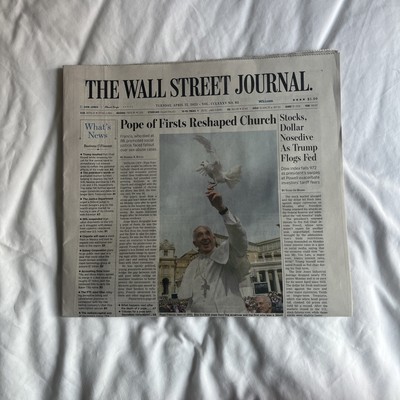 THE WALL STREET JOURNAL - April 22 2025  - complete edition - Pope Francis