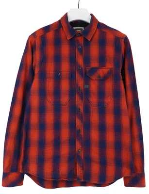 G-Star Wolker Overshirt Shirt Herren Medium Blau/Rot Kariert Propagation Tasche - Bild 1 von 4