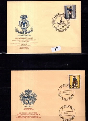 / GERMANY 1954 - 2 FDC - MILITARY - MUSIC