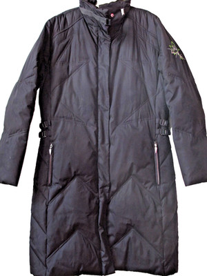 Vintage seltene Thierry Mugler Damen schwarze Gänsedaunen Puffer Jacke Lady Gaga 48 M