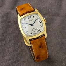 Patek Philippe Cushion 1 Gold 35mm 1920 Guter Zustand Vintage Ohne Box/Papiere