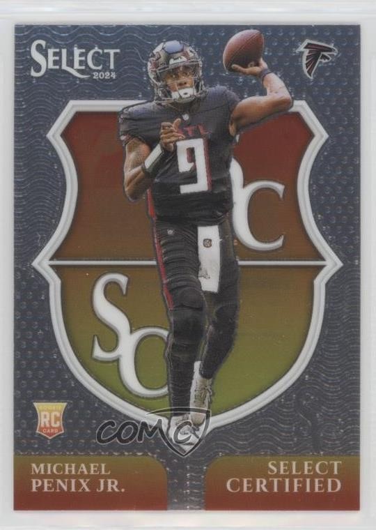 2024 Panini Select Select Certified Rookies Michael Penix Jr #9 RC 0x5t